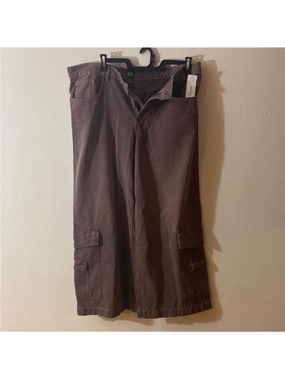 BDG Chocolate Brown Cargo Wide-Leg Pants